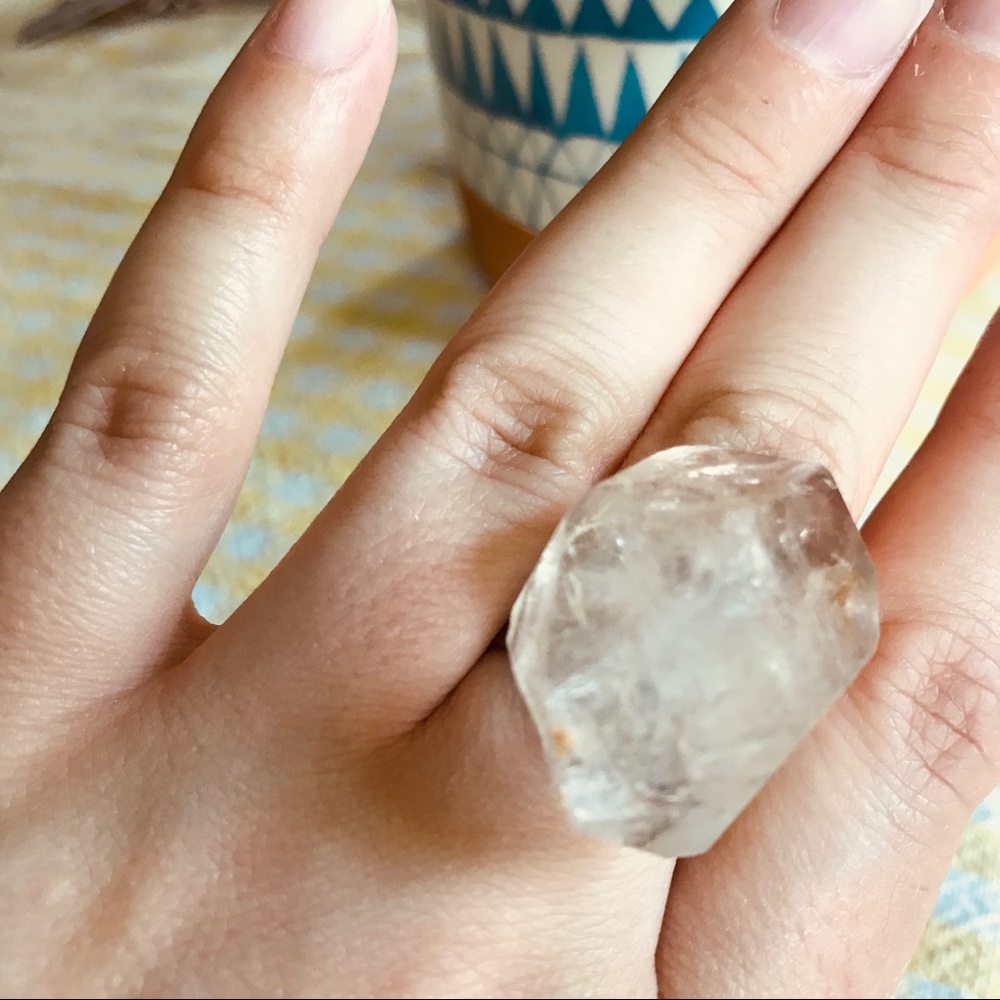 Raw Bronze Quartz Ring